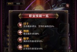 每一个职业都会拥有一些不错的技能